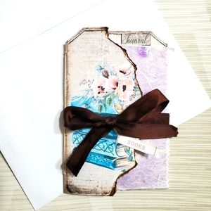 🙏 HAND CRAFTED Small journal notebook with envelope book theme